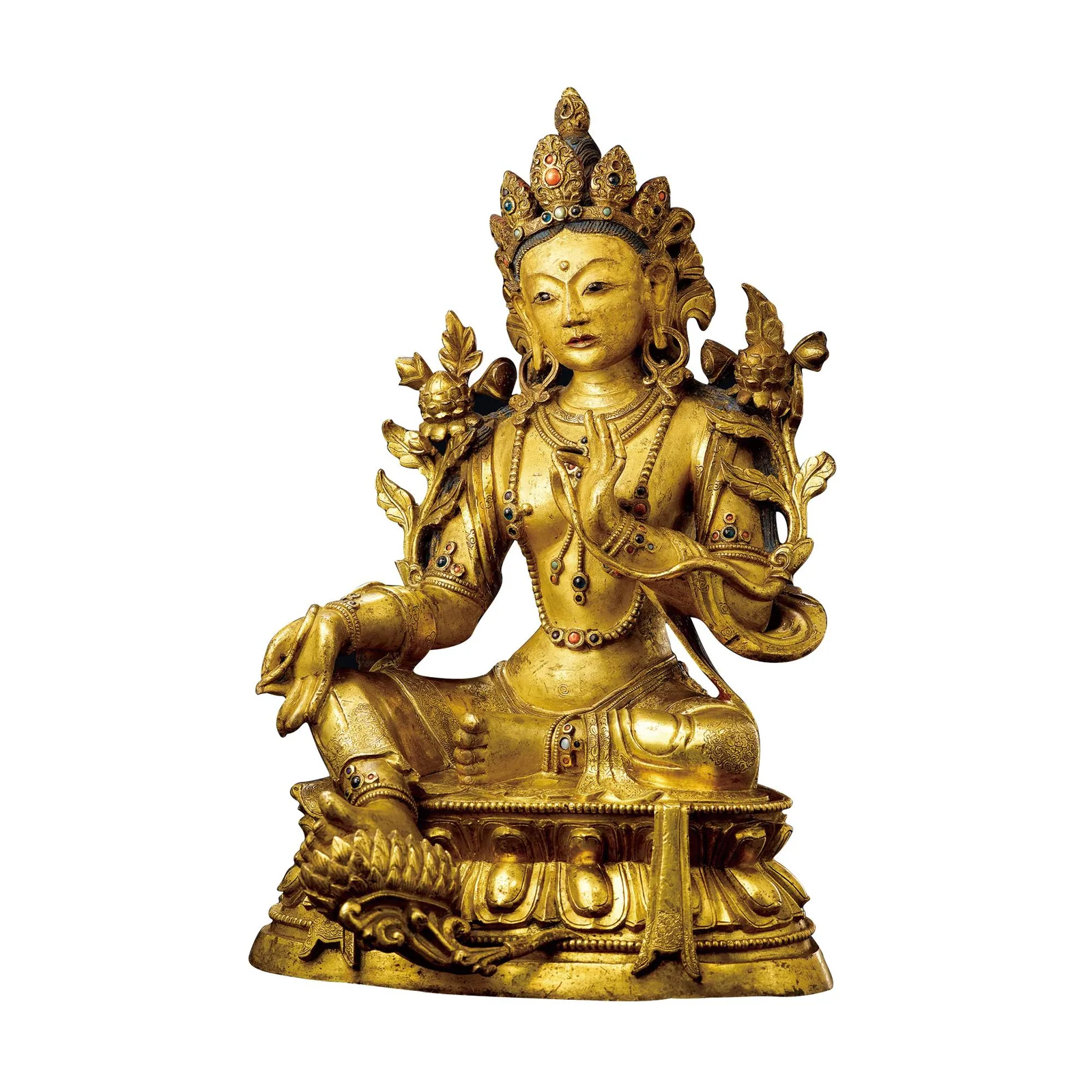 Gilt-Bronze Seated Tara